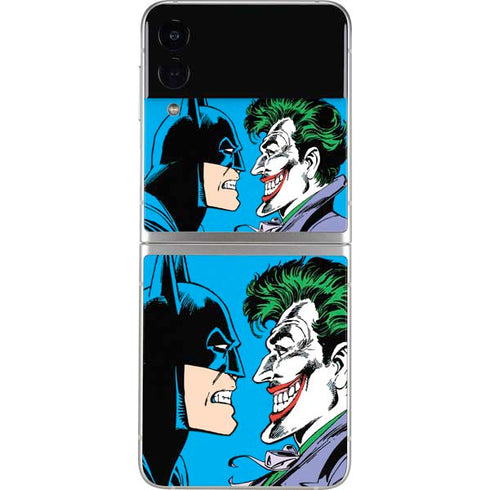 DC Comics The Joker vs Batman Vintage art Galaxy Z Flip4 5G Skin